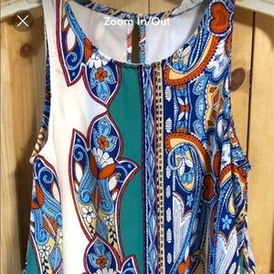 🌸Boho Print Short Dress boutique sleeveless lightweight sz small $59